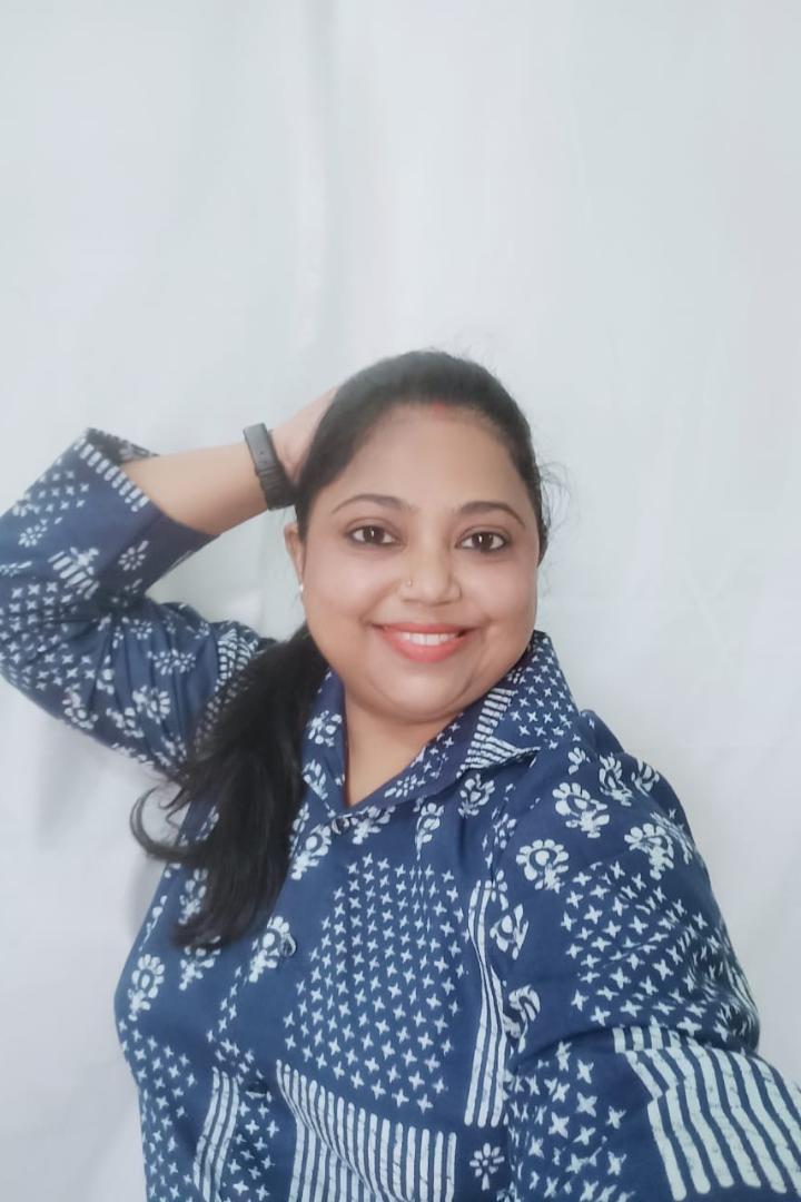 Navy blue white printed shirt collar Short Kurti