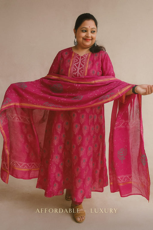 Majenta Pure Mulberry silk handcrafted suit